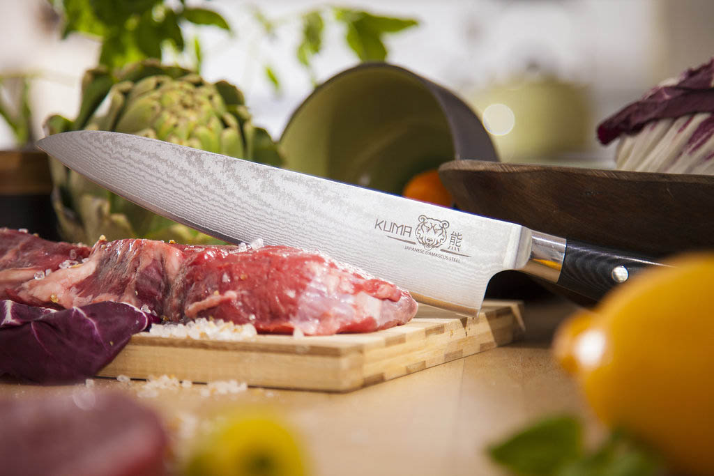Japanese Damascus KUMA Chefs Knife 1 credit KUMA