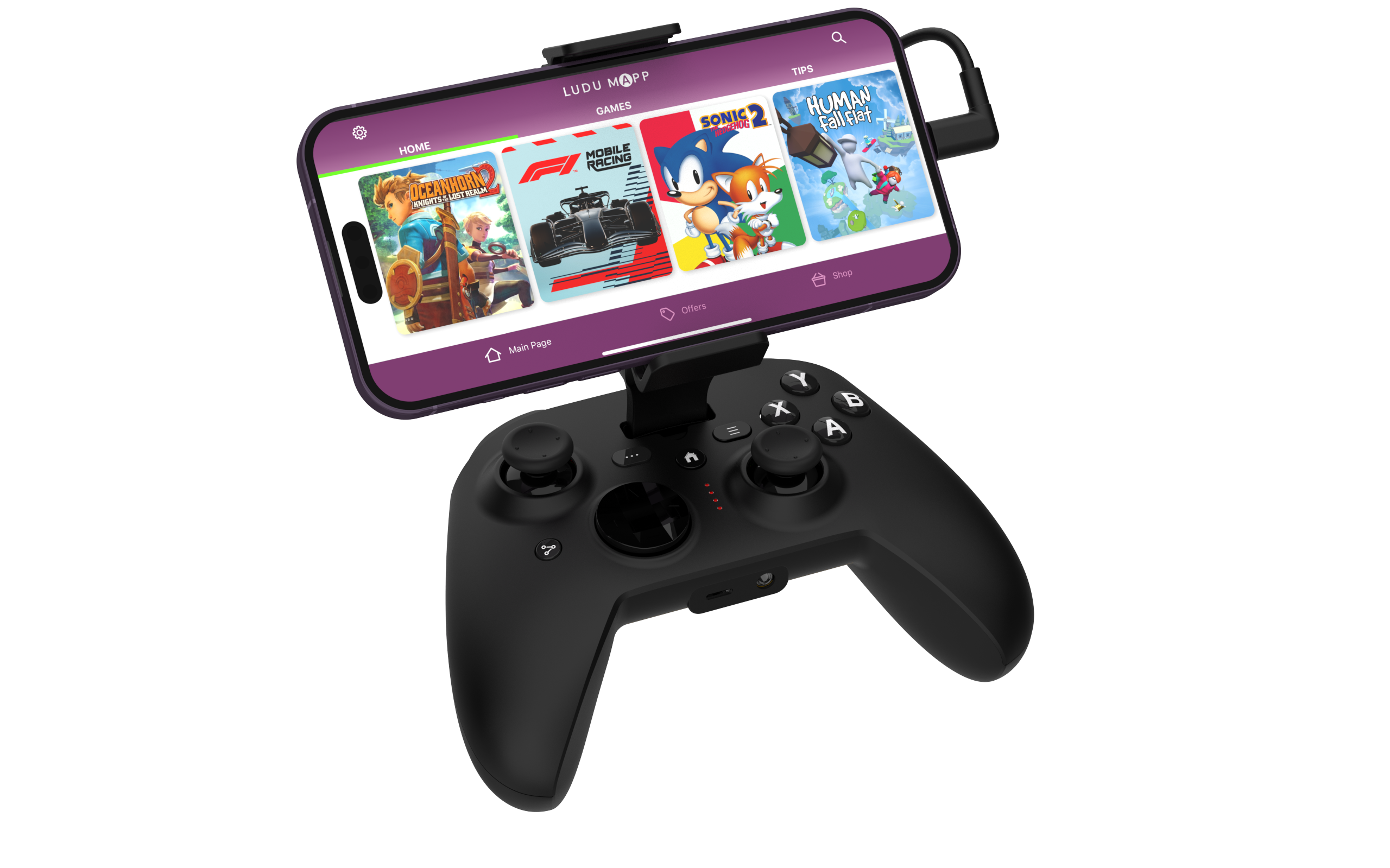 RP1950 iPhone Cloud Gaming Controller from RiotPWR to use on-the-go