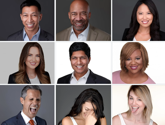 Various examples of headshots